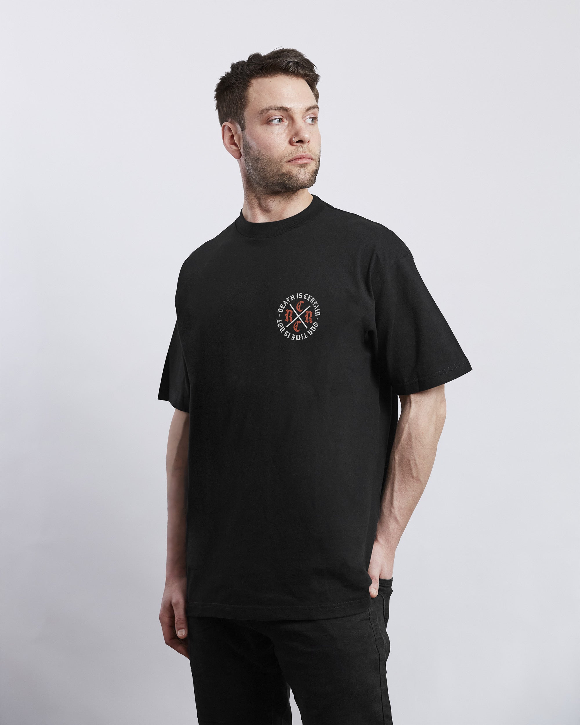 Death Is Certain Reaper T-Shirt - Washed Black - Limited Edition