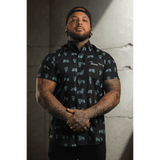 Neon Moto Short Sleeve Shirt - Blue & Black