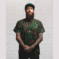 Thumbnail for Tattoo Traditional Classic | Button Up Shirt | Green